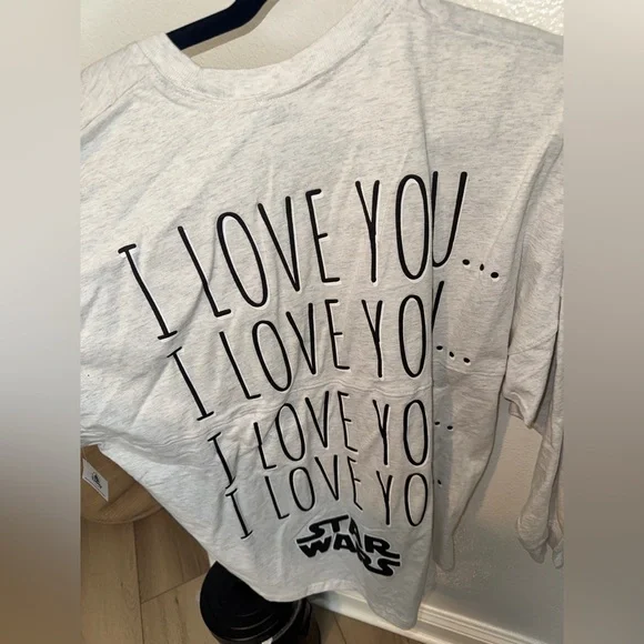 NWT Disney Star Wars Spirit Jersey, Long Sleeve Tee with Heart Design - Medium - Picture 2 of 4